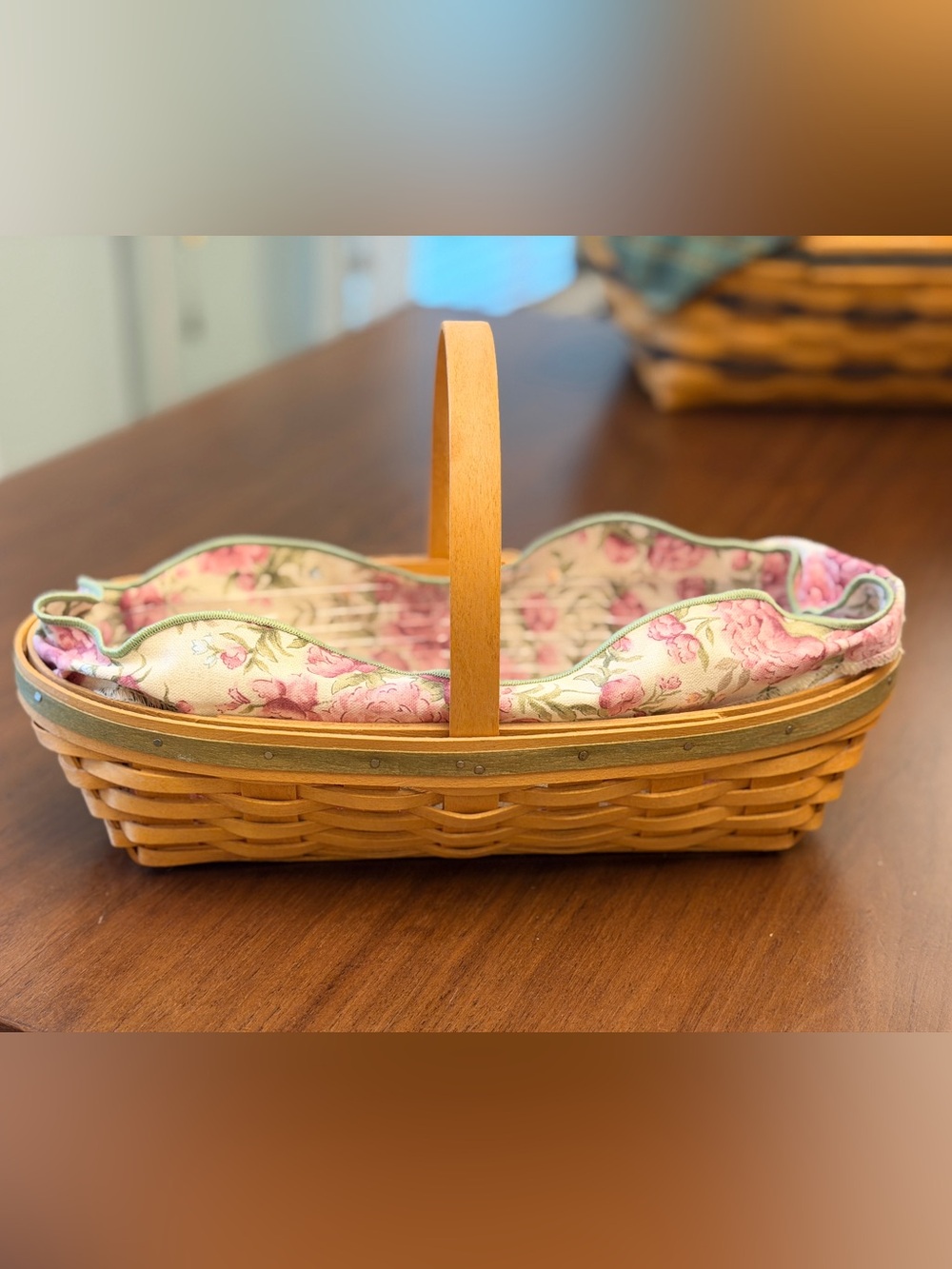 Longaberger Basket 2001 May Series Peony with Liner